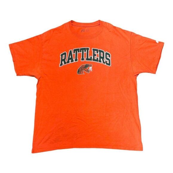 Russell Athletic FAMU Rattlers Orange Graphic T-Shirt XL Football Souvenir Fan - Picture 1 of 5